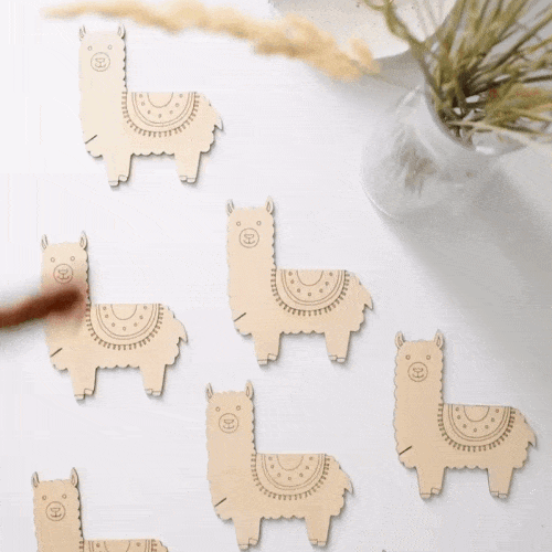 Wooden Alpacas Floss Bobbins - 20 PCS