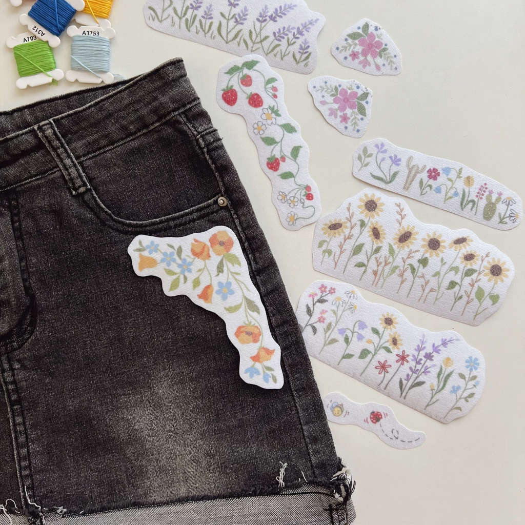 Water Soluble Embroidery Templates - Floral Collection