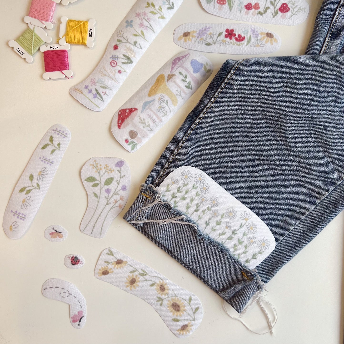 Water Soluble Embroidery Templates - Floral Collection