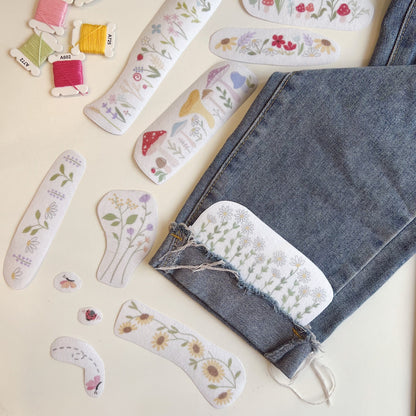 Water Soluble Embroidery Templates - Floral Collection