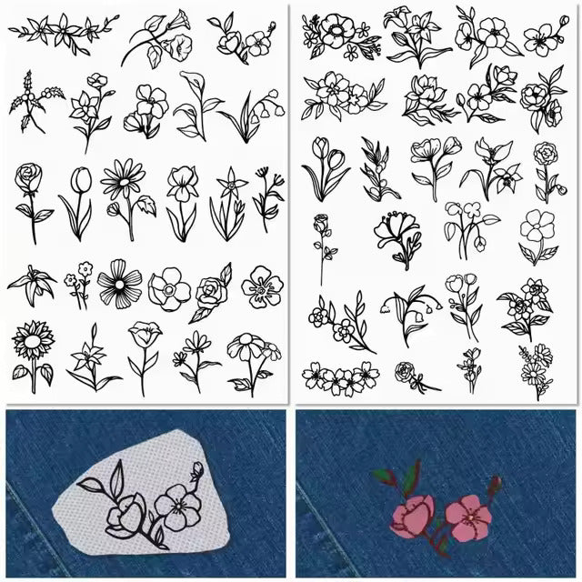 Extra Set of Water Soluble Embroidery Patterns (FREE Shipping)