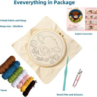 Punch Embroidery Kit - Moo & Daisies