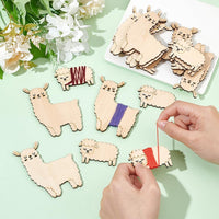 Wooden Alpacas Floss Bobbins - 20 PCS