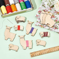 Wooden Alpacas Floss Bobbins - 20 PCS