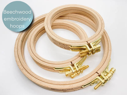 Hoops for Embroidery - needlework and cross stitch display frame Set of 5