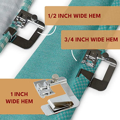 Wide Rolled Hem Presser Foot Set