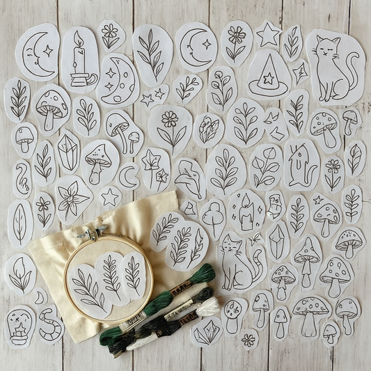 Extra Sets of Water Soluble Embroidery Patterns