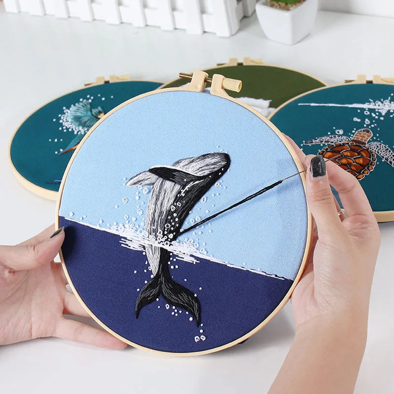 Embroidery Kit Water Animals Collection