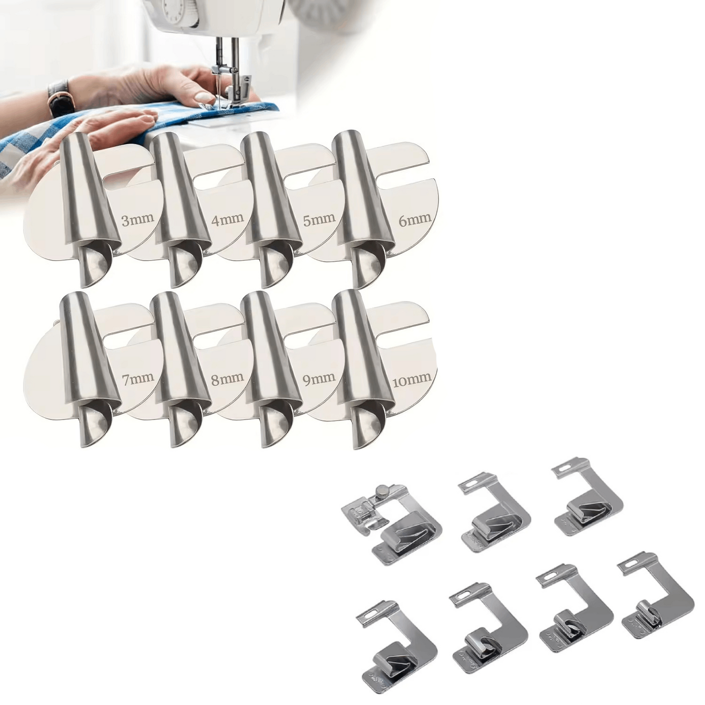 Wide Rolled Hem Presser Foot Set