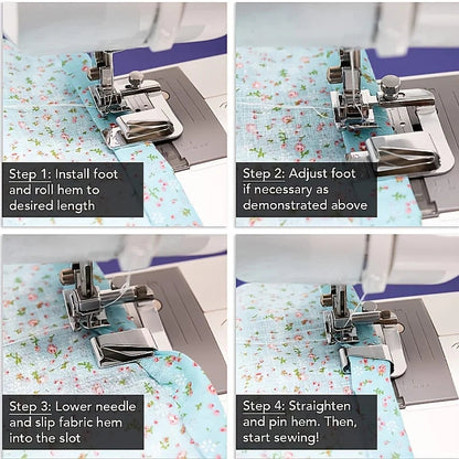 Wide Rolled Hem Presser Foot Set