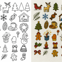 Water Soluble Embroidery Patterns - Christmas