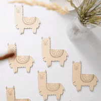 Wooden Alpacas Floss Bobbins - 20 PCS