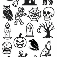 Water Soluble Embroidery Patterns - Halloween