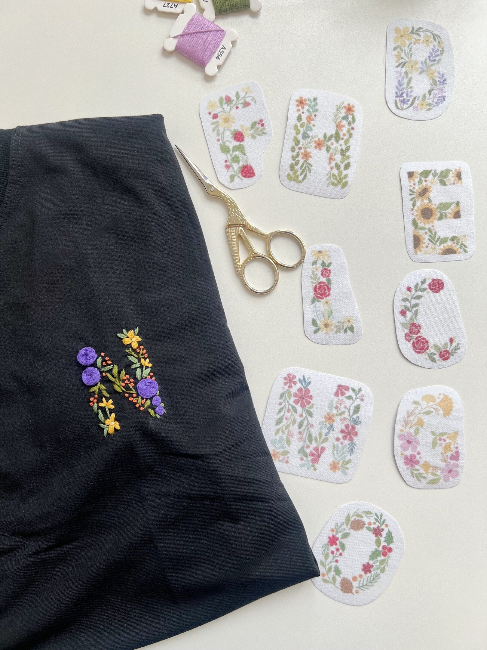 Water Soluble Embroidery Templates - Alphabet Collection